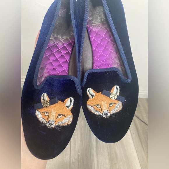 Tory Burch velvet fox slippers flats - Picture 4 of 7